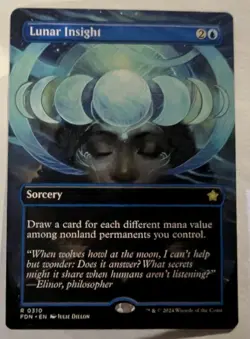 Lunar Insight (Borderless) Foundations - MTG RARE - Image 1