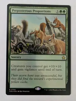 Preposterous Proportions Foundations Foil - MTG RARE - Image 1