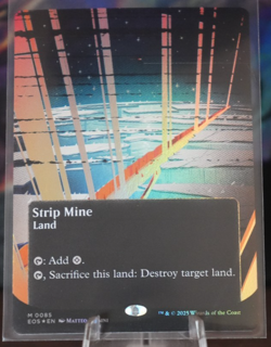 MTG Edge of Eternity Strip mine 085 Borderless Foil - MTG Edge of Eternity - Image 1