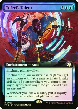 MTG FOIL Teferi's Talent Extended Art - March of the Machine Commander #082 - Image 1