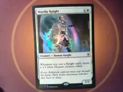 Foil Worthy Knight - Throne of Eldraine - Magic the Gathering White - Image 1