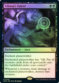 MTG FOIL Liliana's Talent - March of the Machine Commander #076 - Image 1