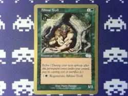 Gold Border Albino Troll - 1999 Matt Linde - Magic the Gathering Green - Image 1