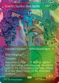 MTG - Scarlet Spider, Ben Reilly - Borderless - SPM 214 - FOIL - NM - Image 1