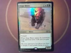 Foil Siege Rhino Promo - Magic the Gathering mtg multi - Image 1