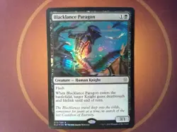 Foil Blacklance Paragon - Throne of Eldraine - Magic the Gathering Black - Image 1