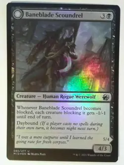 Foil Baneblade Scoundrel Innistrad: Midnight Hunt Magic the Gathering MTG AFR - Image 1