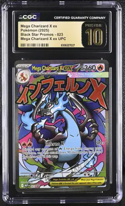 POKEMON Mega Charizard X ex 023 Black Star PROMO **CGC 10** PRISTINE - Image 1