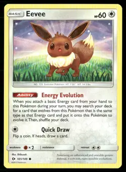 2017 Sun & Moon Eevee Basic/Common #101 - Image 1