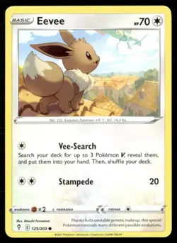 2021 Sword & Shield - Evolving Skies Eevee Basic/Common #125 - Image 1