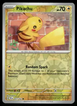 2024 Scarlet & Violet Series - Temporal Forces Pikachu Common #51 - Image 1