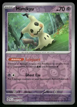 2023 Scarlet & Violet Series - Paldea Evolved Mimikyu Rare #97 - Image 1