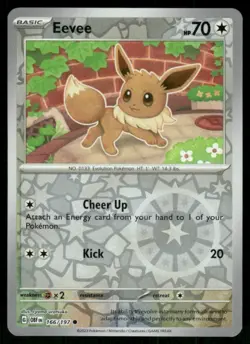 2023 Scarlet & Violet Series - Obsidian Flames Eevee Common #166 - Image 1