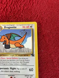 Dragonite Kids WB Movie 5 Black Star Promo (Holo Stamped) WotC Pokemon Played - Image 2