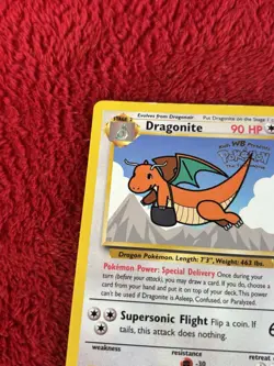 Dragonite Kids WB Movie 5 Black Star Promo (Holo Stamped) WotC Pokemon Played - Image 3