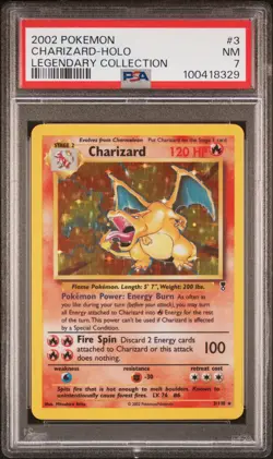 PokeMon TCG 2002 Pokemon Legendary Collection Charizard PSA 7 #3 - Image 1
