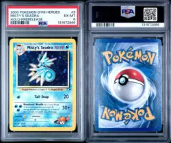 2000 POKEMON GYM HEROES HOLO-PRERELEASE #9 MISTY'S SEADRA PSA - Image 2