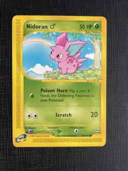 Pokemon TCG: Aquapolis Set - Nidoran 96/147 Common - Non Holo - LP - Image 1