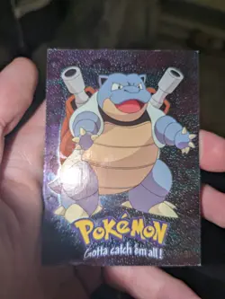 topps Pokemon First Movie Rainbow Foil Stage 3 #09 E9 Blastoise Black Logo - Image 1