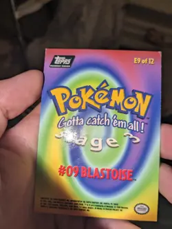 topps Pokemon First Movie Rainbow Foil Stage 3 #09 E9 Blastoise Black Logo - Image 2