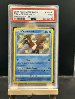Cramorant SV030/SV122 Rare Holo 2021 Pokemon SWSH Shining Fates PSA 9 Mint - Image 1