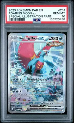 2023 Pokemon Paradox Rift Roaring Moon ex #251 PSA 10 GEM MINT SIR - Image 1