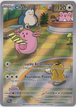 Pokemon Chansey 187/167 Twilight Masquerade Illustration Rare IR Full Art NM - Image 1