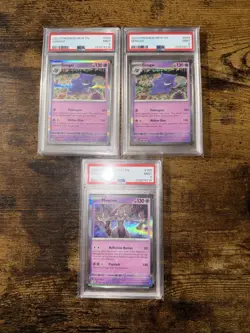 Pokemon Gengar and Mewtwo Sequential Certs Holo Trio From 151 All PSA 9 MINT - Image 2