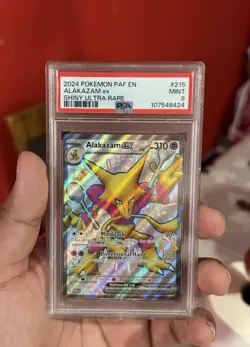 Pokemon TCG Alakazam EX 215/091 Shiny Ultra Rare Paldean Fates PSA 9 - Image 1
