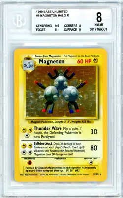 Pokemon Magneton #9 Base Set Holo BGS 8 NM-MT - Image 1