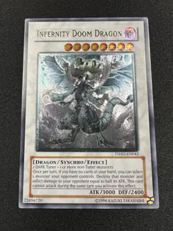 Yu-Gi-Oh! Infernity Doom Dragon (NM) Ultimate Rare TSHD-EN042 Unlimited - Image 1