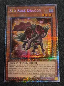 Yu-Gi-Oh! Red Rose Dragon MP25-EN037 1st Edition Starlight Rare NM - Image 1