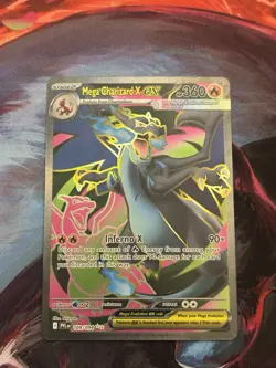 Mega Charizard x EX 109/094 Me02: Phantasmal Flames Holo Pokemon Card Near Mint - Image 1