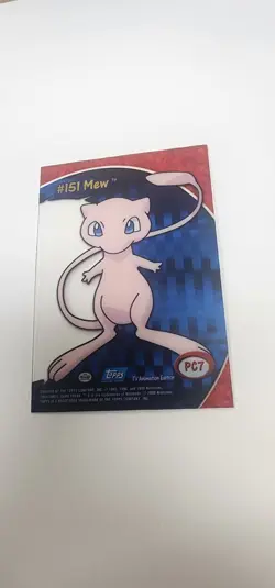 2000 TOPPS POKEMON TV ANIMATION CLEAR CARDS MEW #PC 7 - Image 2