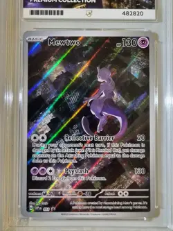 Mewtwo #052 151 UPC Black Star Promo Mint 9 Ace Graded Pokemon Card Holo TCG - Image 2