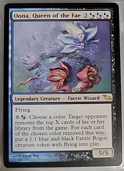 Oona, Queen of the Fae Shadowmoor Blue Black Rare MAGIC MTG CARD - Image 1
