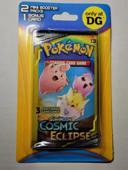 Pokemon Cosmic Eclipse Blister Pack w/ 2 Mini Packs + 1 Bonus Card DG PKMN NM/M - Image 1