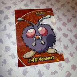 Topps 2000 Pokemon Venonat Clear Card #PC6 TV Animation Light Play Plus LP+ - Image 1