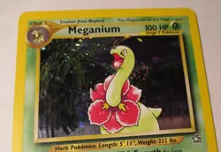 Pokemon TCG Neo Genesis Meganium 11/111 Holo Card 2000 Played Used Vintage - Image 4