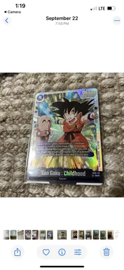 Son Goku : Childhood FB06-119 Secret Rare Dragon Ball Card Rivals Clash - Image 1