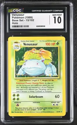 2 CGC 10 Pokemon Cards Blastoise Venusaur Reserved - Image 2