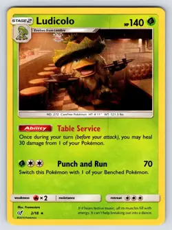 Ludicolo 2/18 Detective Pikachu Holo Rare Pokemon Card LP - Image 1