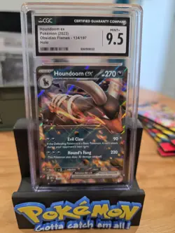 2023 Pokemon Obsidian Flames Houndoom Ex CGC Graded 9.5 Card 134/197 - Image 1