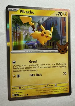 Pokemon Card PIKACHU 062/193 Trick or Trade 2023 with Halloween Stamp Holo - Image 2