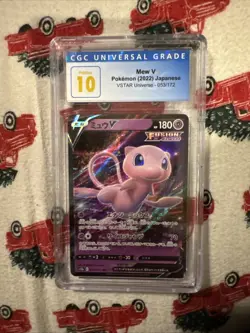 CGC 10 PRISTINE Mew V 053/172 RR VSTAR Universe s12a Pokemon Card - Image 1