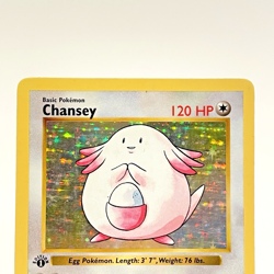 Chansey 3/102 Shadowless Holo 1st Edition Base Set Pokemon Card 1999 HP - Image 2