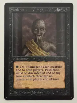 Magic the Gathering MTG Beta Pestilence LP+ (Beta Bob) - Image 1