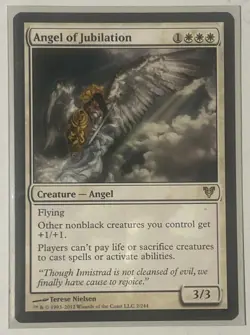 MTG Magic the Gathering Angel of Jubilation (2/252) Avacyn Restored LP - Image 1