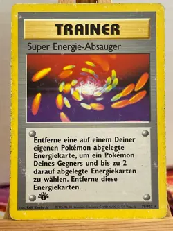 Super Energie-Absauger 79/102 Basis-Set 1st Edition Deutsch VG Pokemon - Image 1