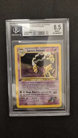 Pokemon SABRINA’S ALAKAZAM BGS 8.5 * 1ST EDITION * Gym Challenge 16/132 *ENG - Image 3